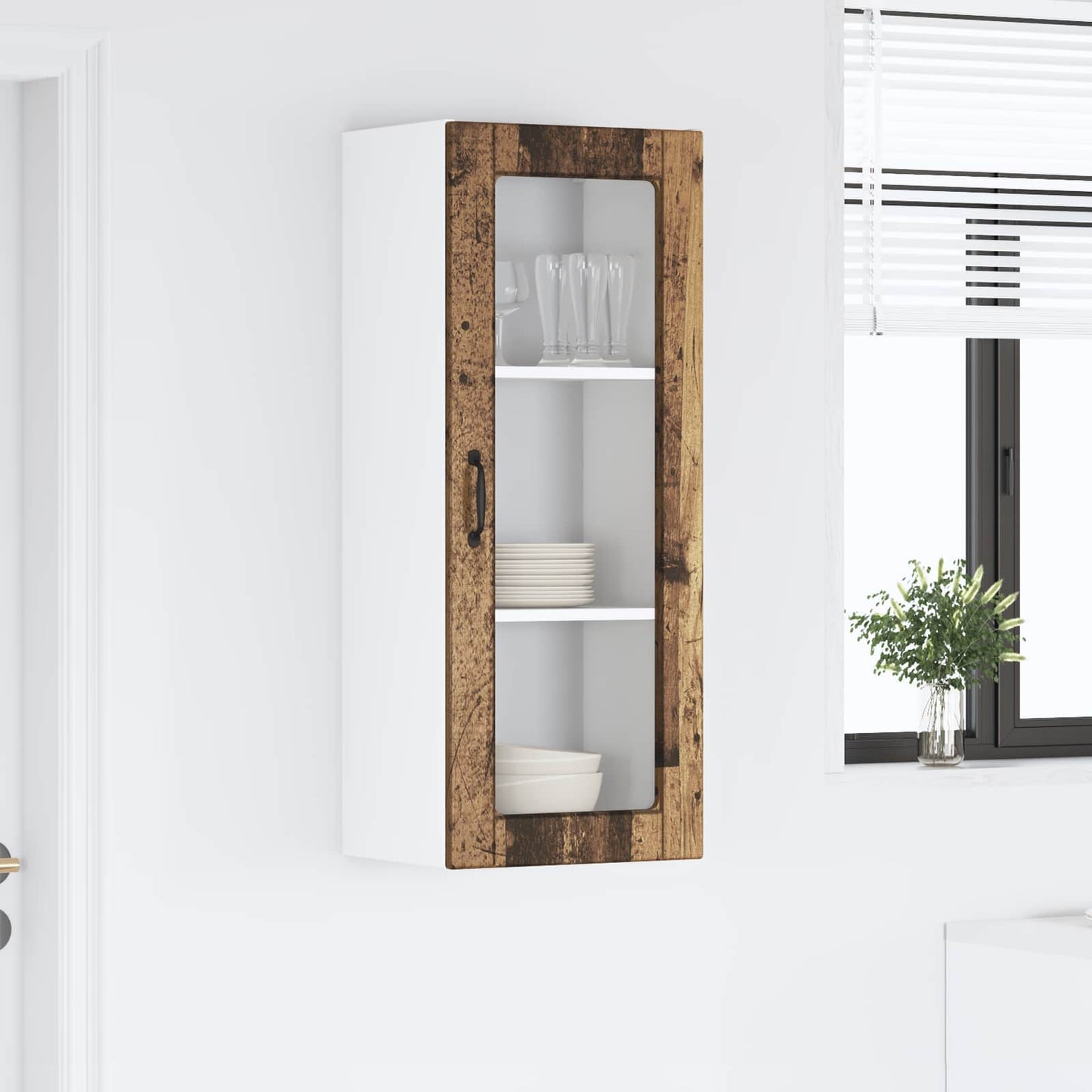 vidaXL Küchenschrank mit Regal Altholz 40 x 31 x 100 cm Holzwerkstoff