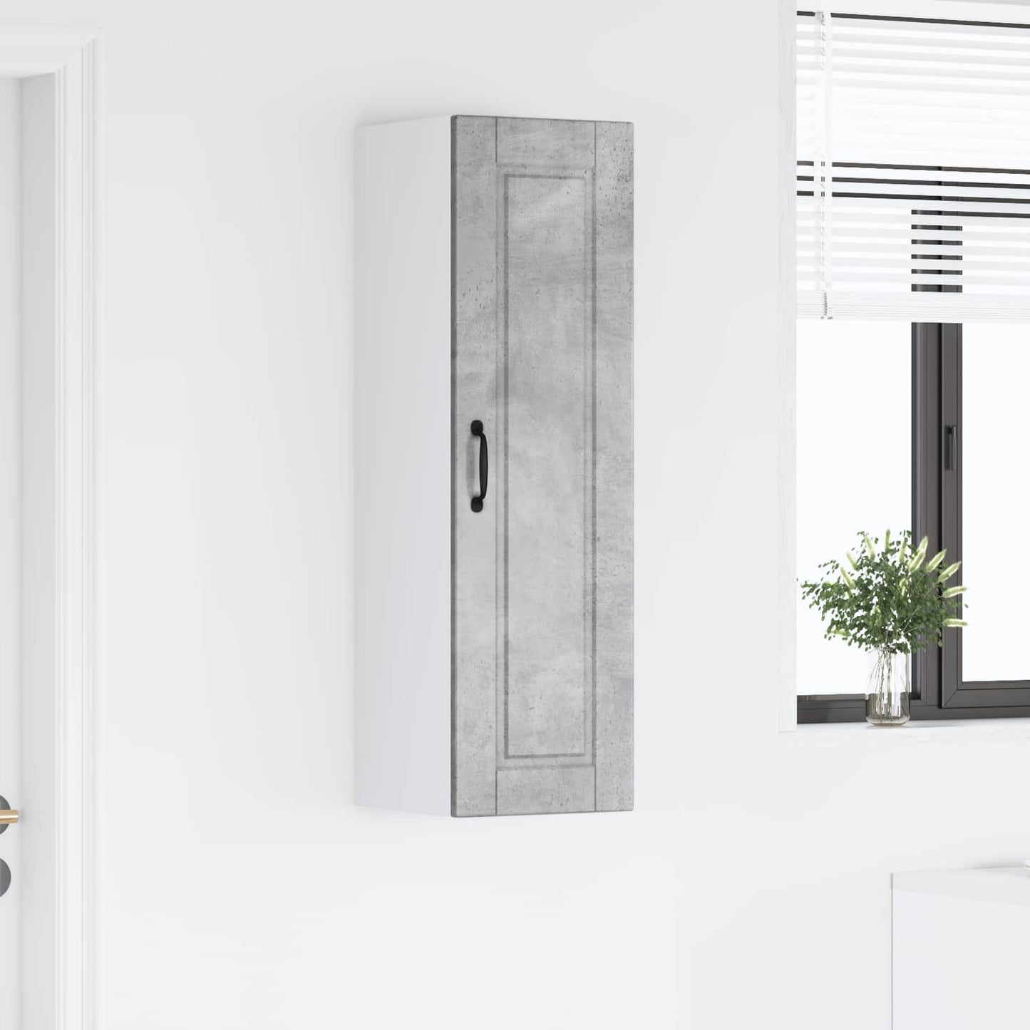 vidaXL Küchenschrank mit Tür Beton Grau 30 x 31 x 100 cm Holzwerkstoff