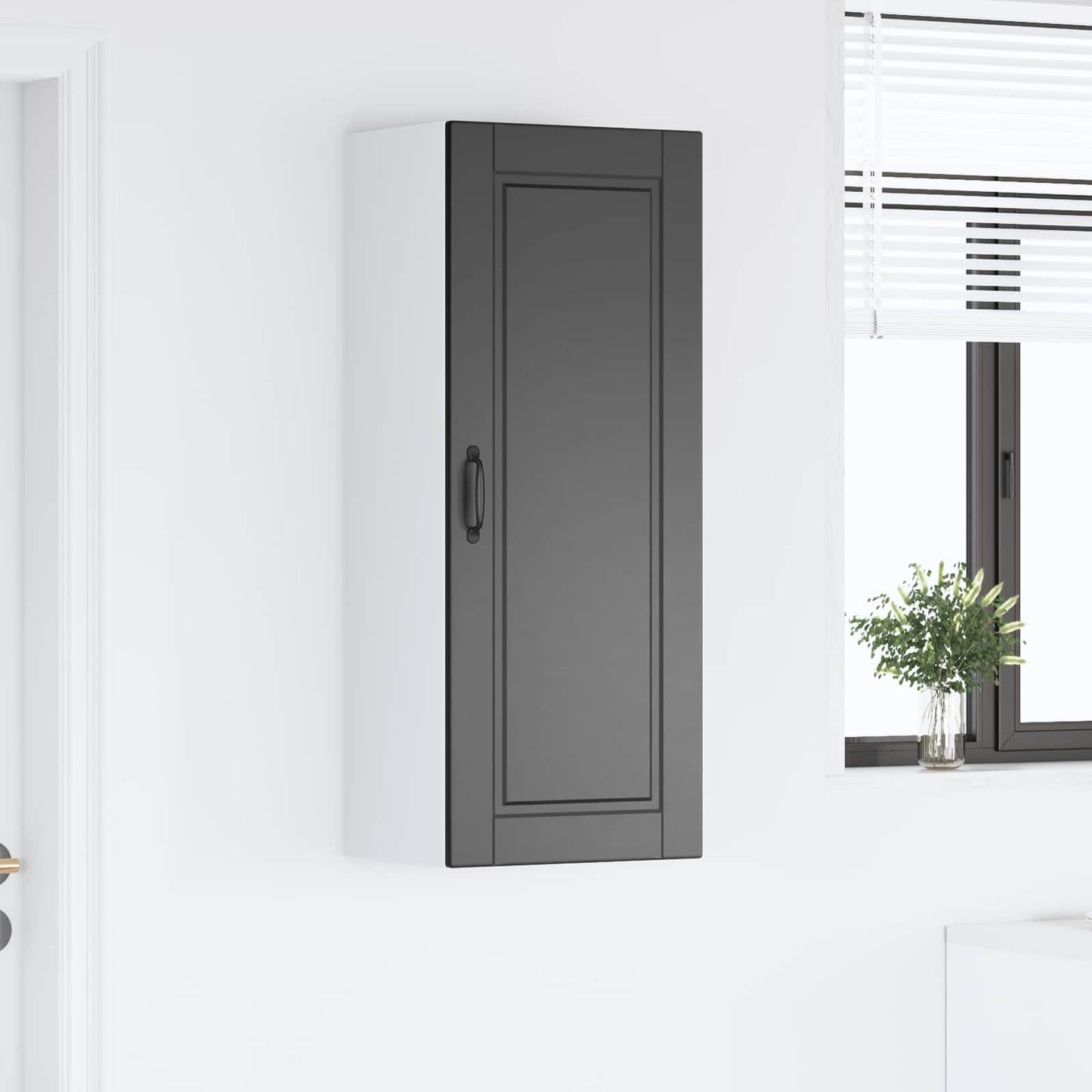 vidaXL Küchenschrank mit Regal Schwarz 40 x 31 x 100 cm Holzwerkstoff