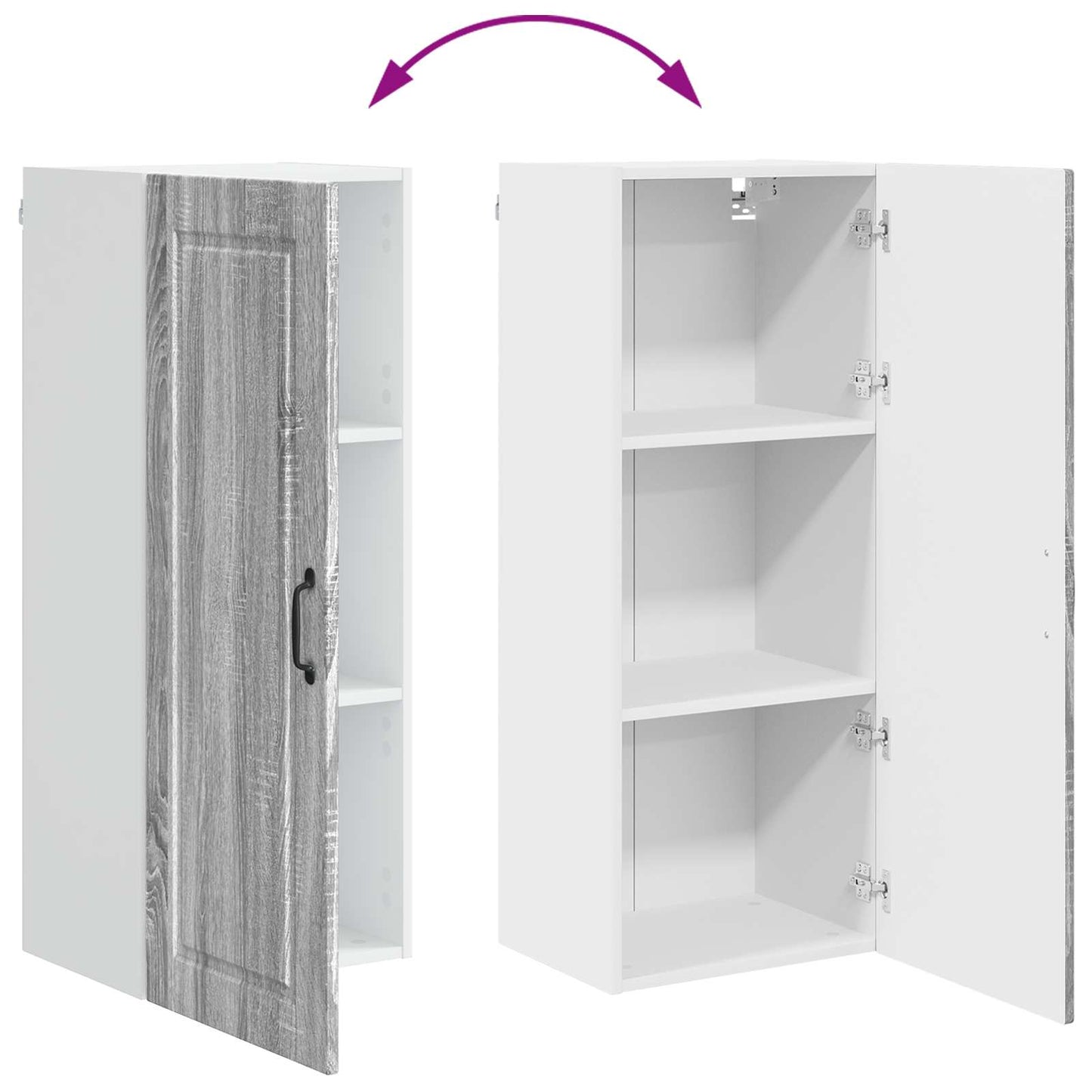 vidaXL Küchenschrank Graues Sonoma 40 x 31 x 100 cm Holzwerkstoff