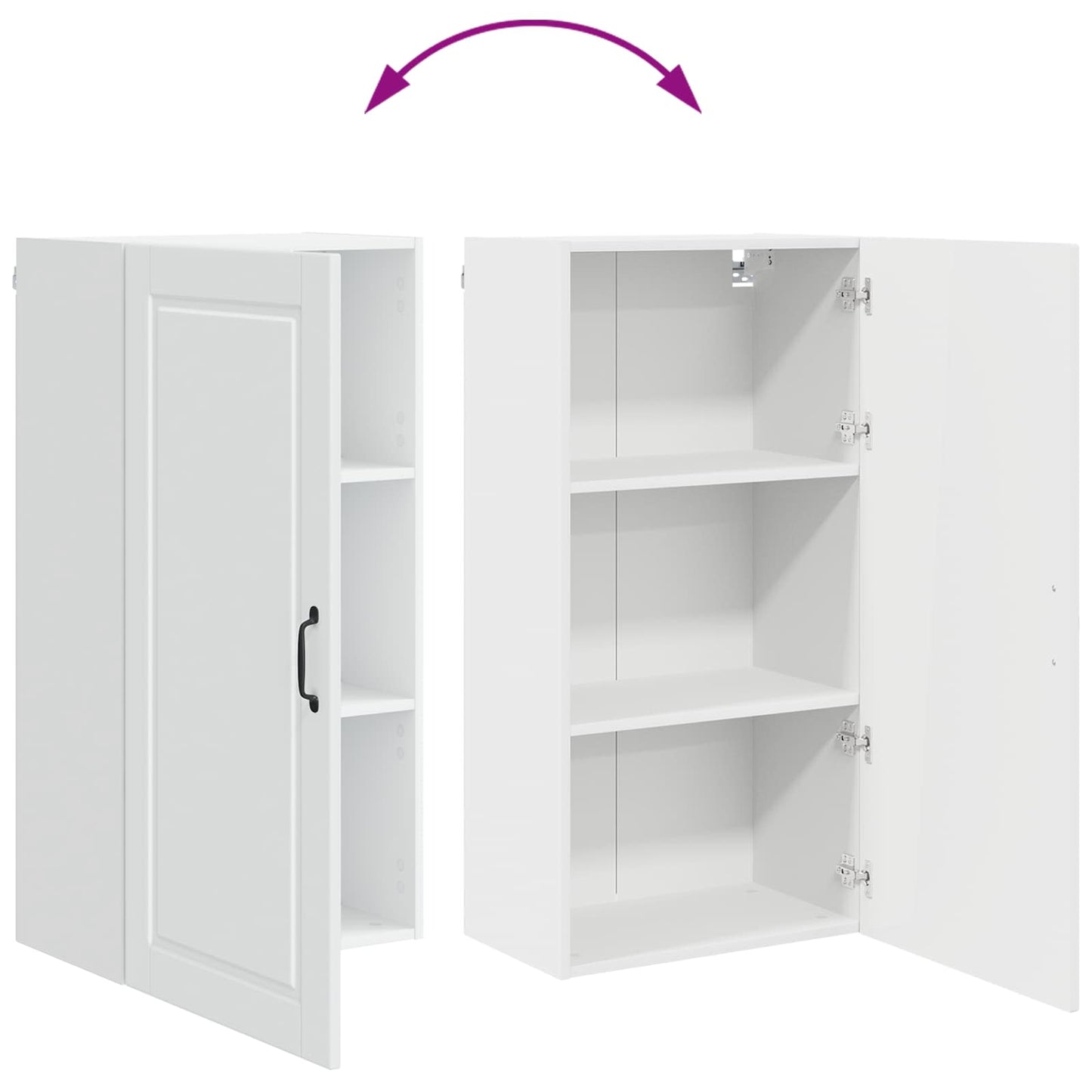 vidaXL Küchenschrank mit Regal Weiß 50 x 31 x 100 cm Holzwerkstoff