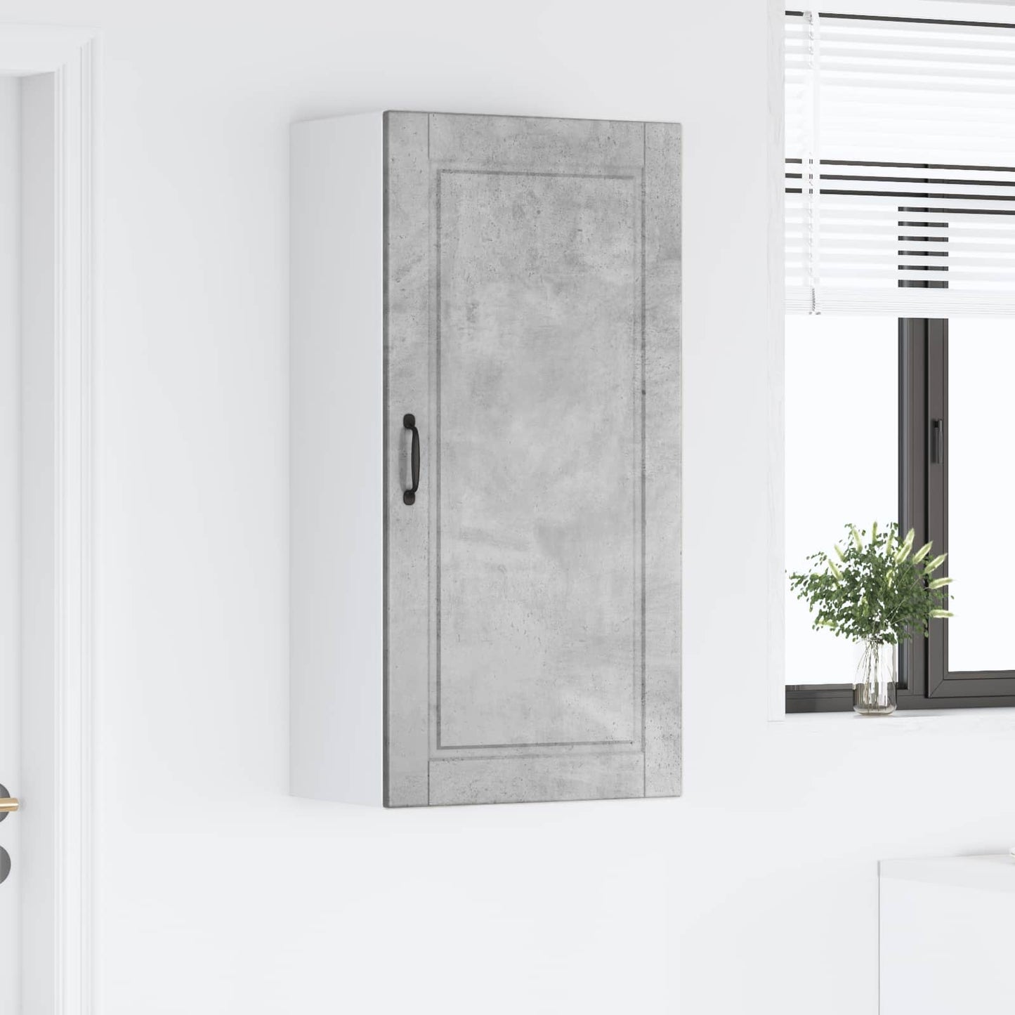 vidaXL Küchenschrank mit Tür Beton Grau 50 x 31 x 100 cm Holzwerkstoff
