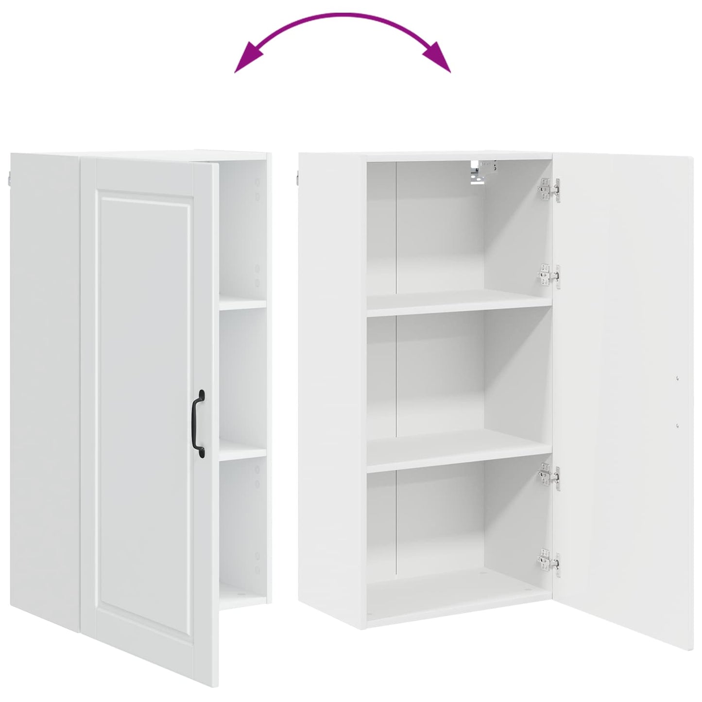 vidaXL Küchenschrank Hochglanz Weiß 50 x 31 x 100 cm Holzwerkstoff