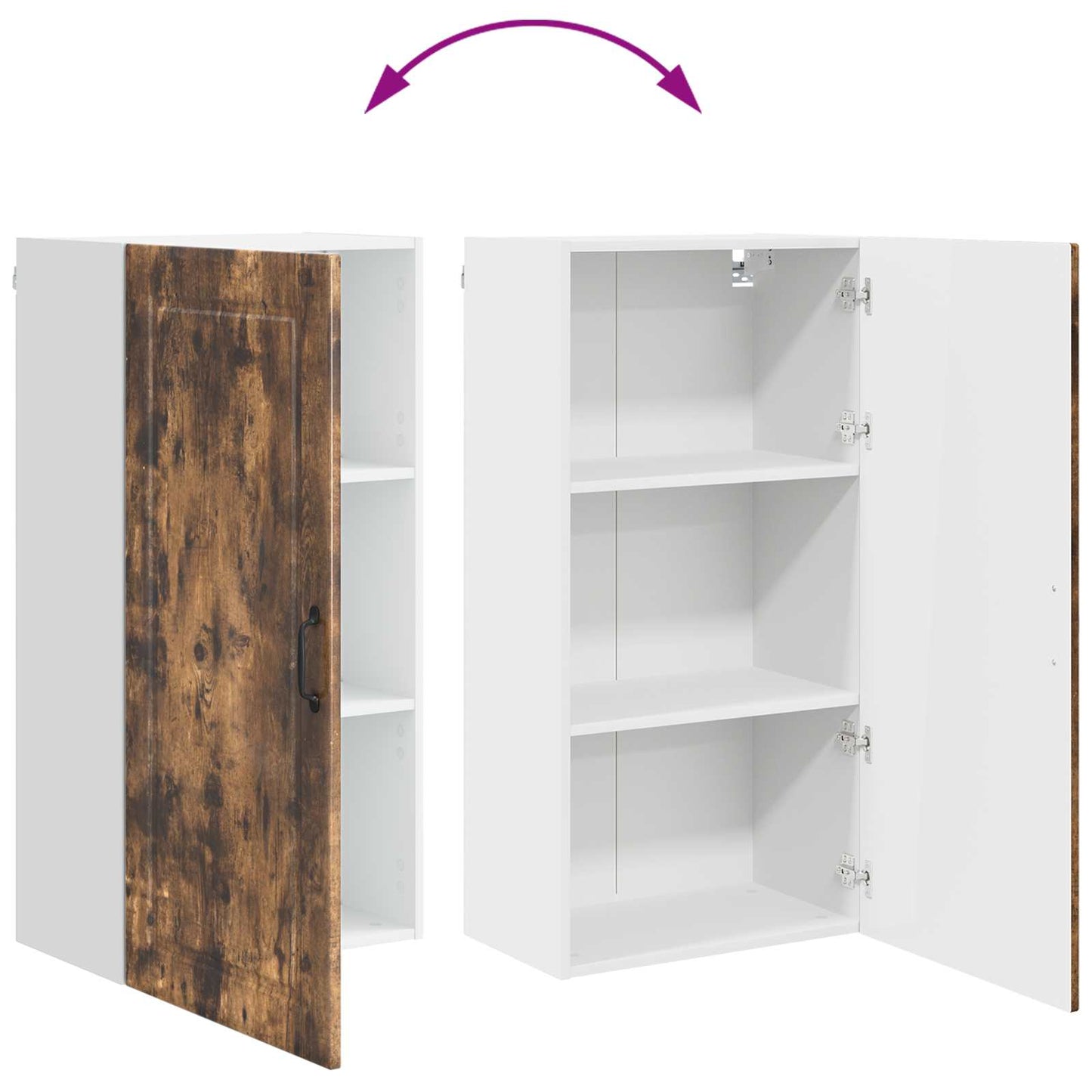 vidaXL Küchenschrank Geräucherte Eiche 50 x 31 x 100 cm Holzwerkstoff