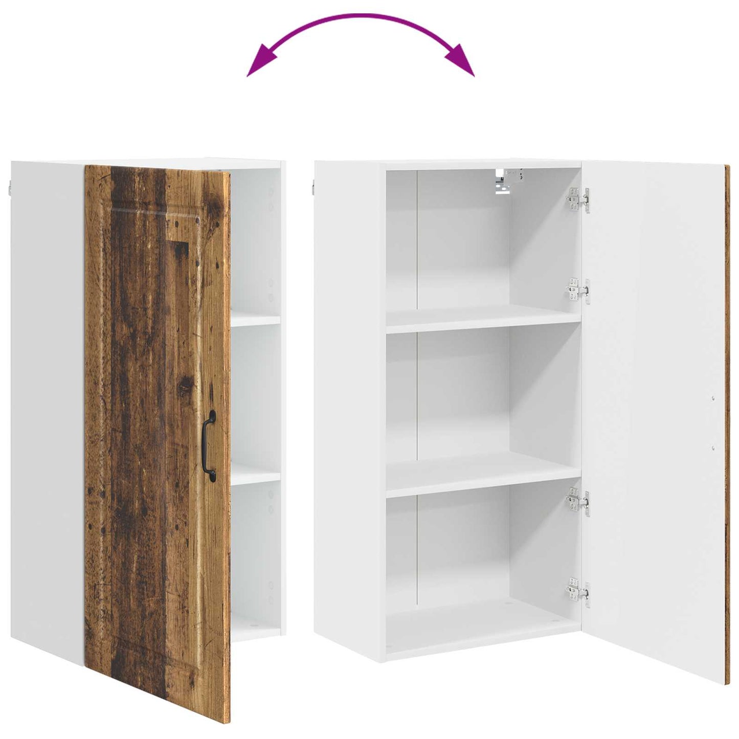 vidaXL Küchenschrank mit Regal Altholz 50 x 31 x 100 cm Holzwerkstoff