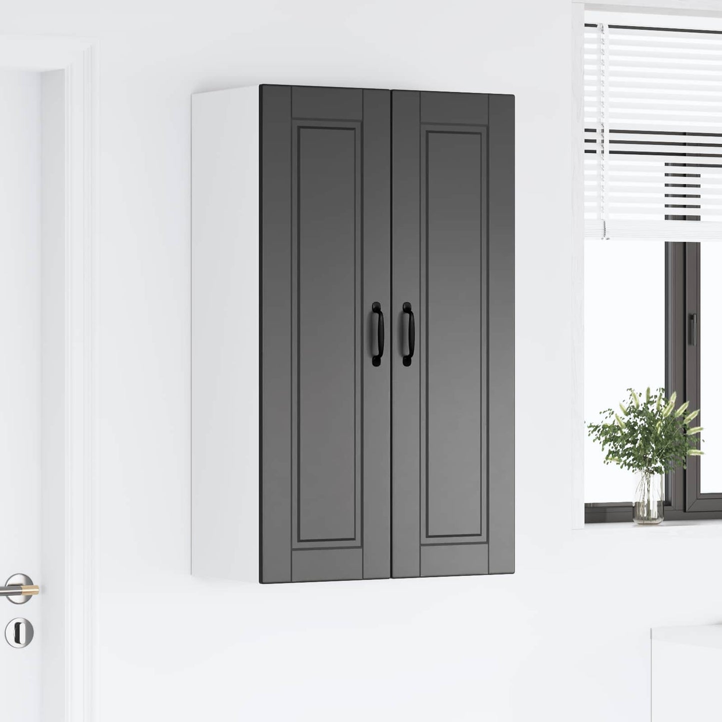 vidaXL Küchenschrank mit Regal Schwarz 60 x 31 x 100 cm Holzwerkstoff