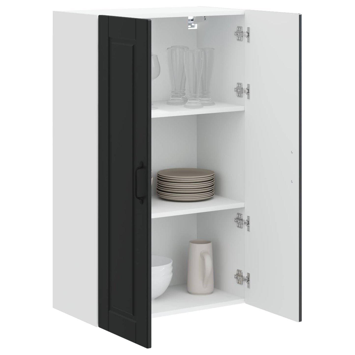 vidaXL Küchenschrank mit Regal Schwarz 60 x 31 x 100 cm Holzwerkstoff
