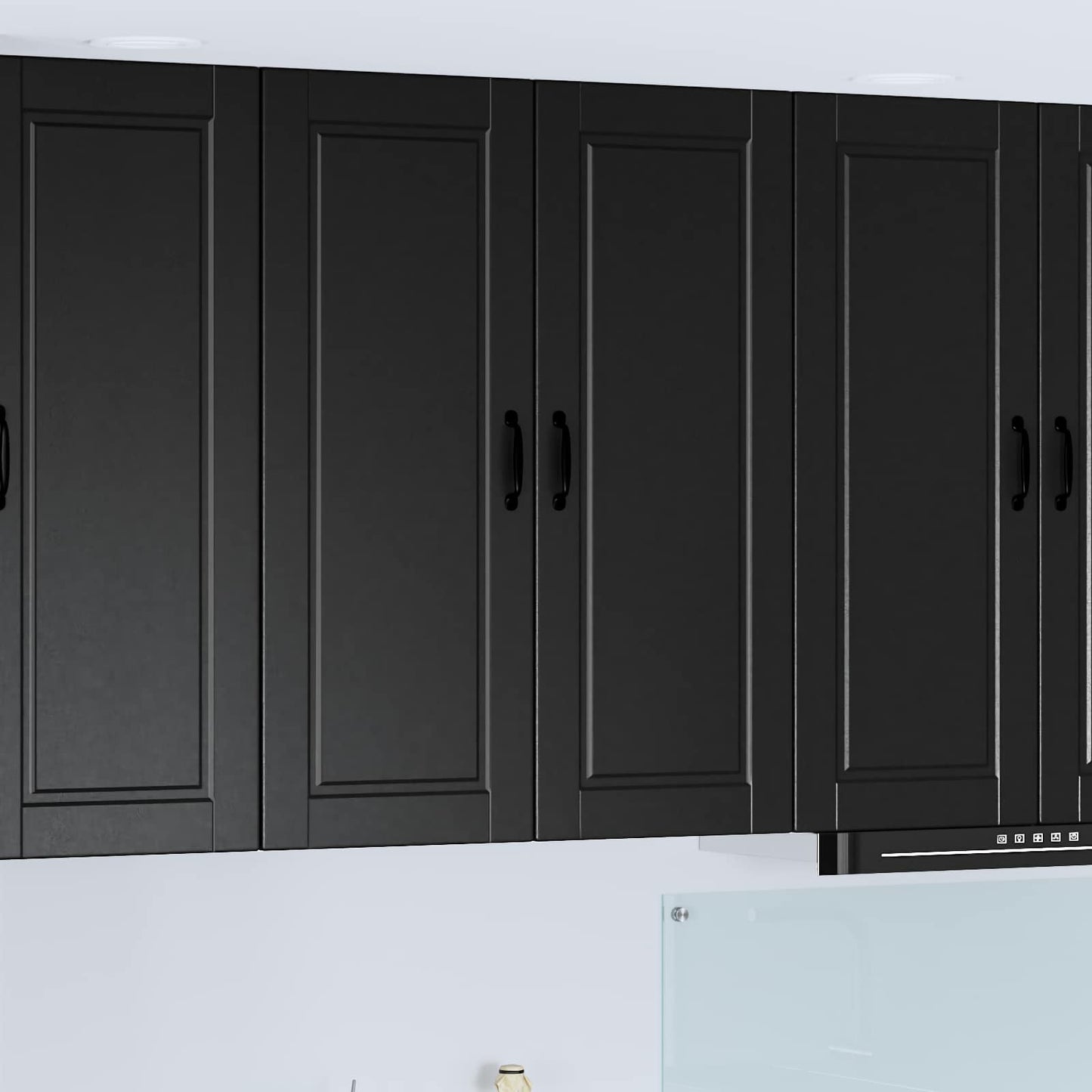 vidaXL Küchenschrank mit Regal Schwarz 80 x 31 x 100 cm Holzwerkstoff