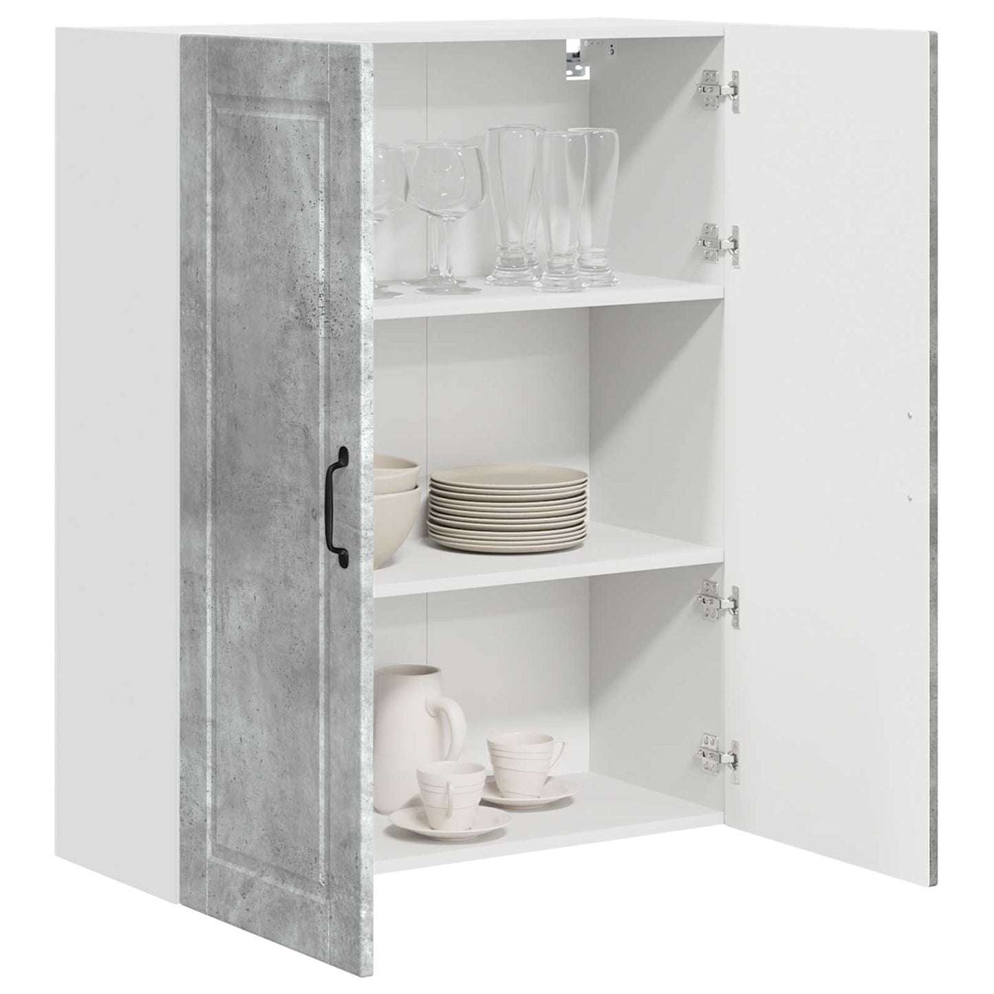 vidaXL Küchenschrank mit Tür Beton Grau 80 x 31 x 100 cm Holzwerkstoff