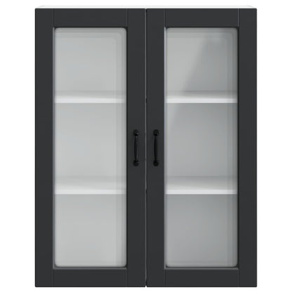 vidaXL Küchenschrank mit Regal Schwarz 80 x 31 x 100 cm Holzwerkstoff
