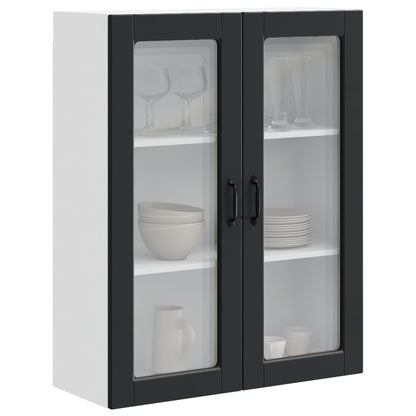 vidaXL Küchenschrank mit Regal Schwarz 80 x 31 x 100 cm Holzwerkstoff