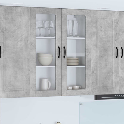 vidaXL Küchenschrank mit Tür Beton Grau 80 x 31 x 100 cm Holzwerkstoff