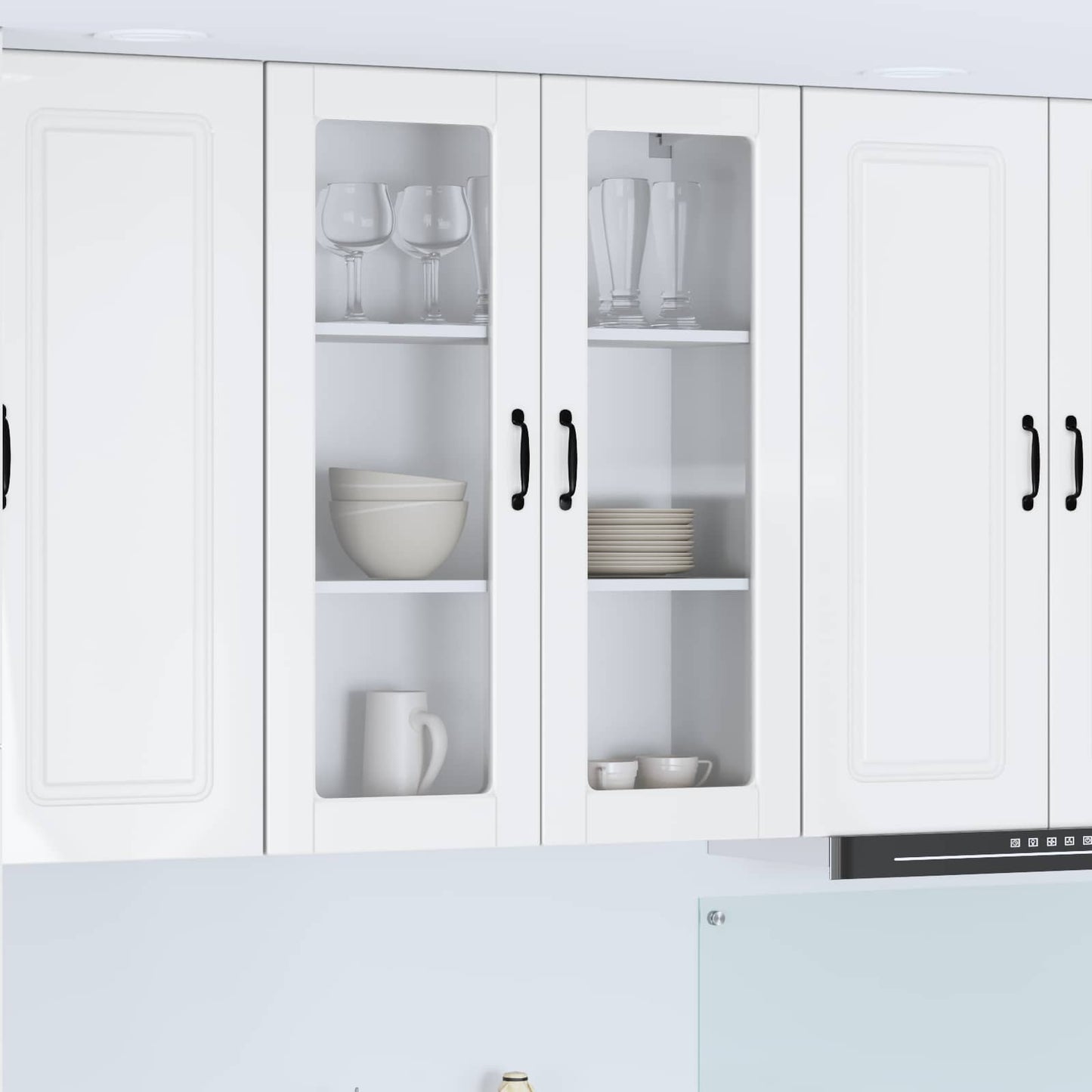 vidaXL Küchenschrank Hochglanz Weiß 80 x 31 x 100 cm Holzwerkstoff