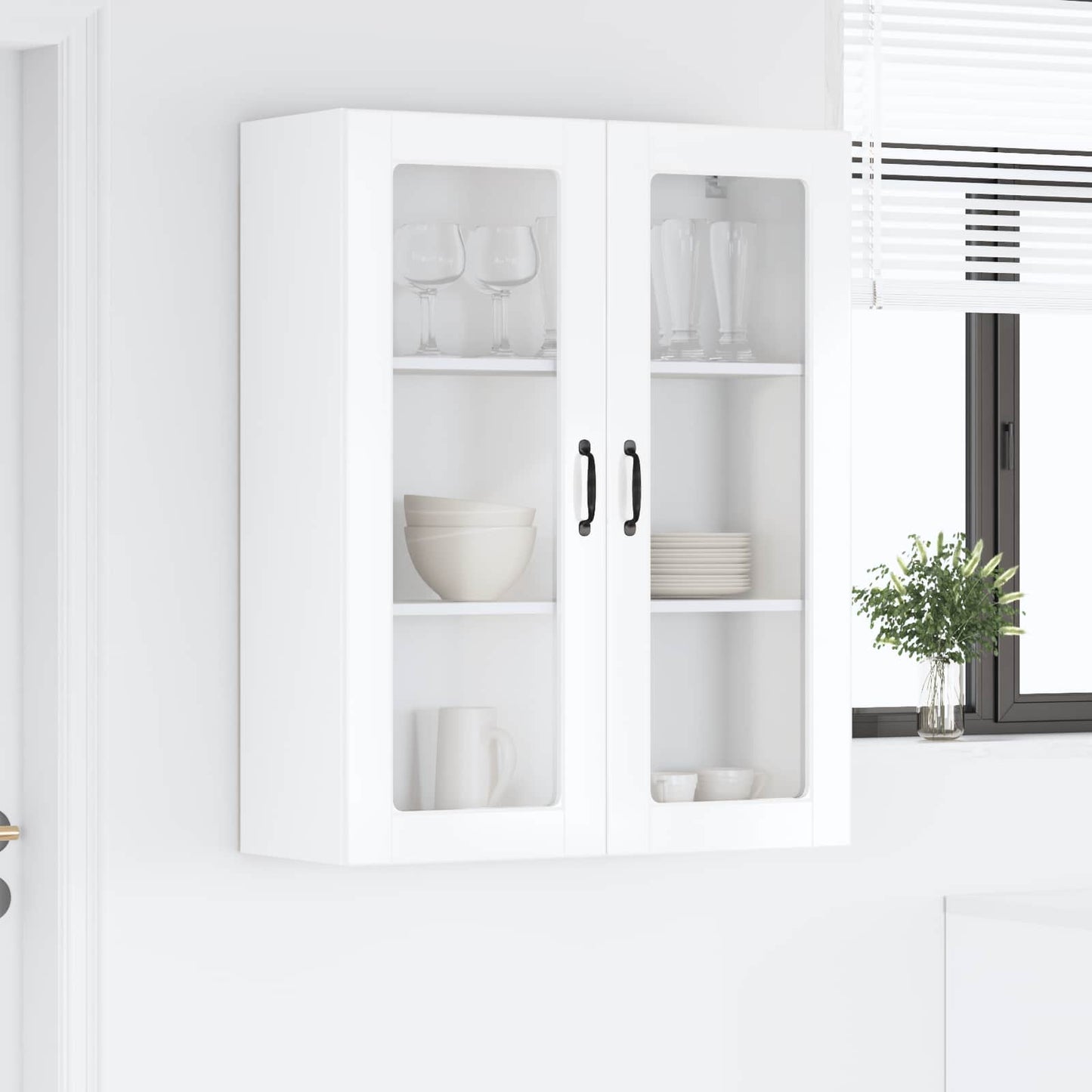 vidaXL Küchenschrank Hochglanz Weiß 80 x 31 x 100 cm Holzwerkstoff