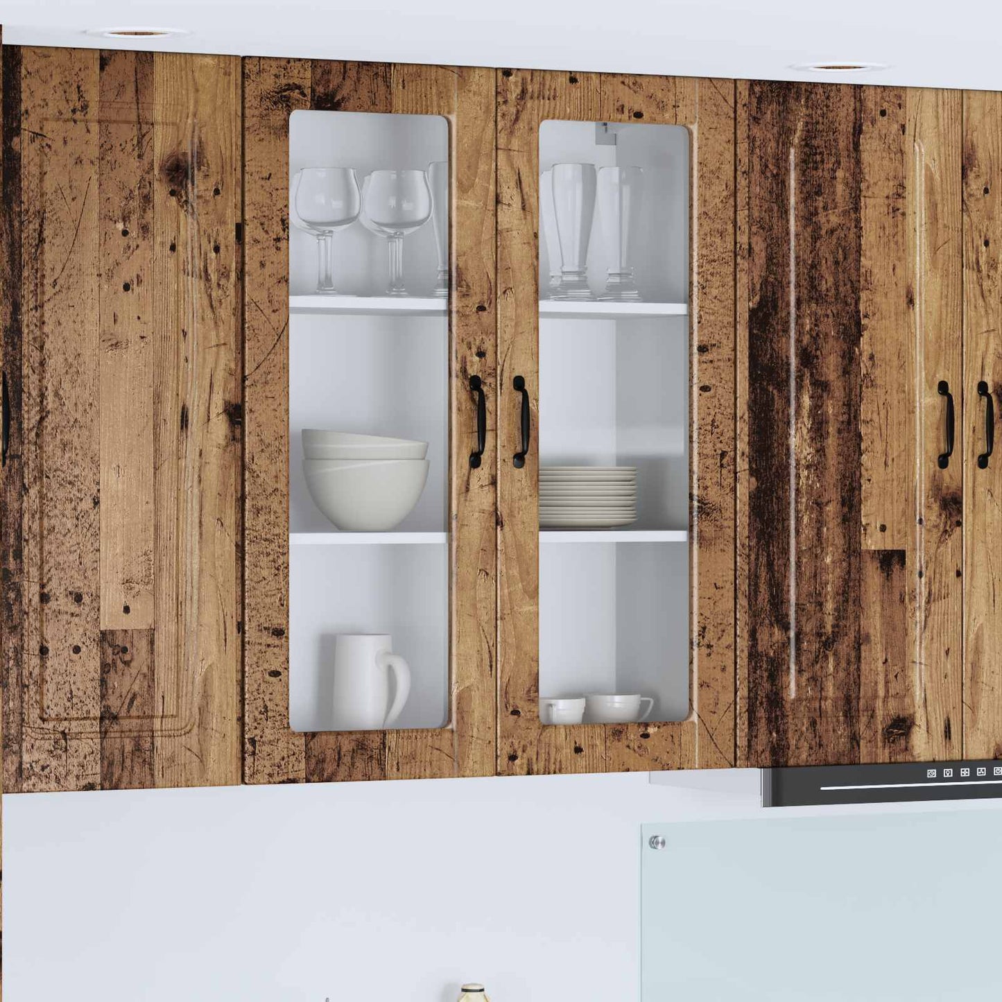vidaXL Küchenschrank mit Regal Altholz 80 x 31 x 100 cm Holzwerkstoff
