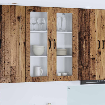 vidaXL Küchenschrank mit Regal Altholz 80 x 31 x 100 cm Holzwerkstoff