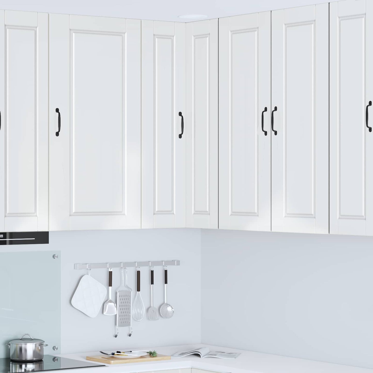 vidaXL Küchenschrank Hochglanz Weiß 57 x 57 x 100 cm Holzwerkstoff