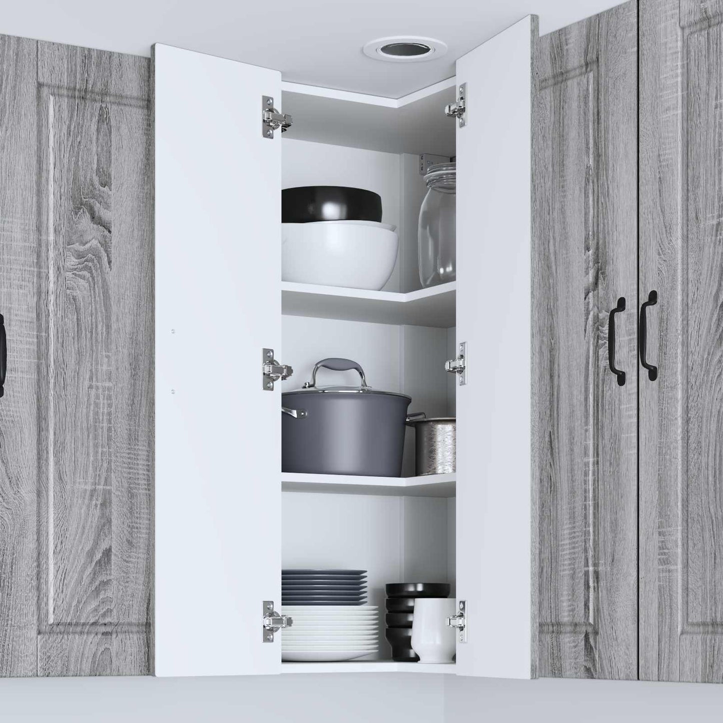 vidaXL Küchenschrank Graues Sonoma 57 x 57 x 100 cm Holzwerkstoff