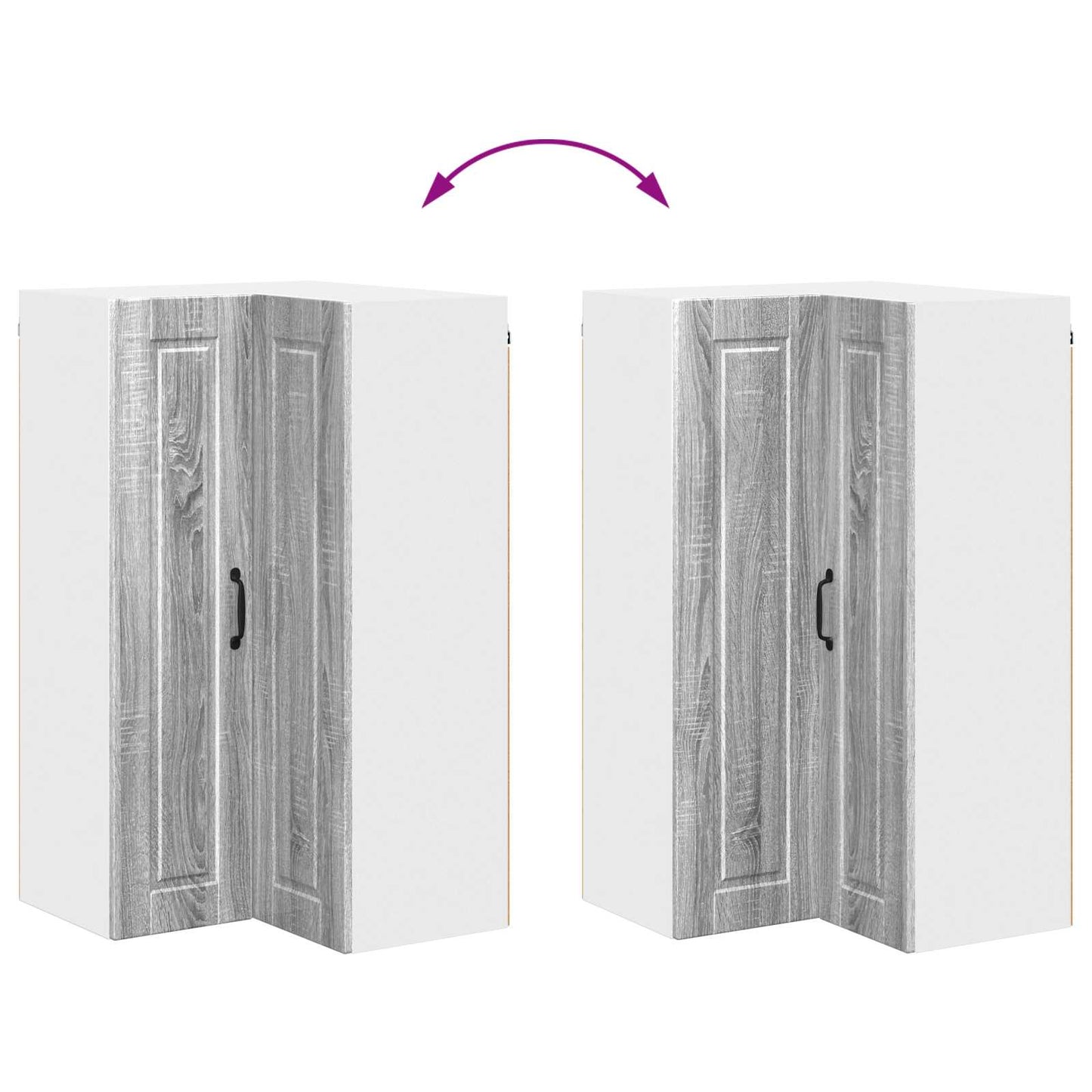 vidaXL Küchenschrank Graues Sonoma 57 x 57 x 100 cm Holzwerkstoff
