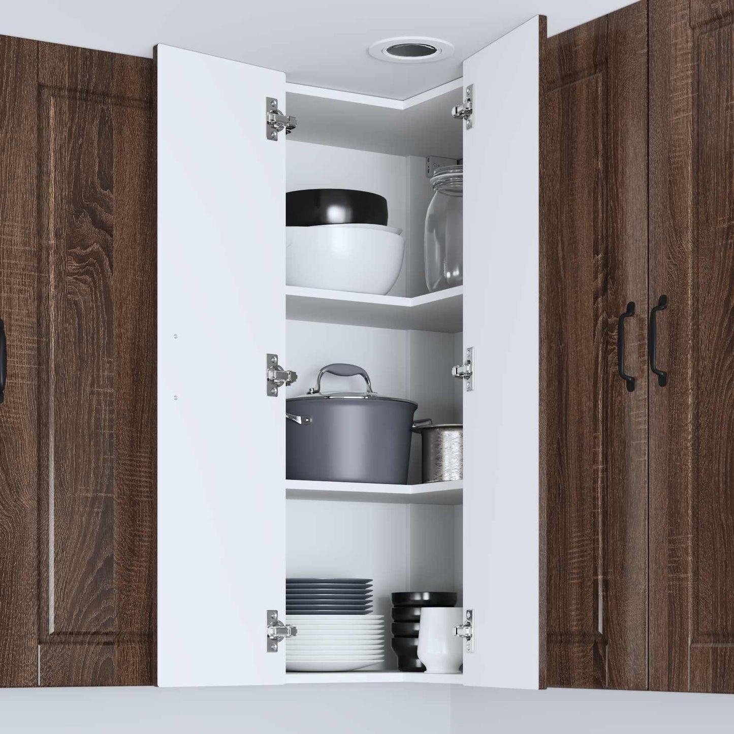 vidaXL Küchenschrank Braun Eichen-Optik 57 x 57 x 100 cm Holzwerkstoff