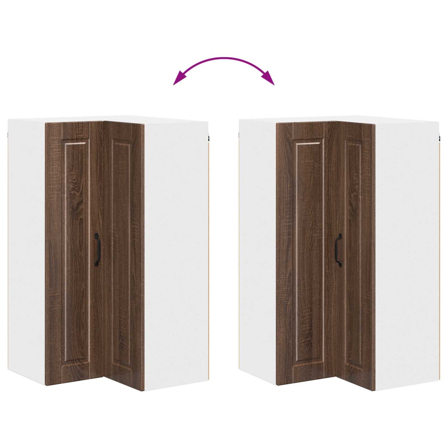 vidaXL Küchenschrank Braun Eichen-Optik 57 x 57 x 100 cm Holzwerkstoff