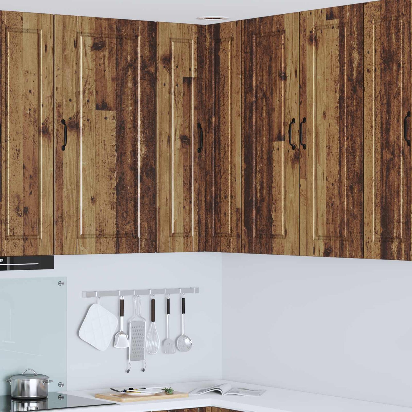 vidaXL Küchenschrank mit Regal Altholz 57 x 57 x 100 cm Holzwerkstoff
