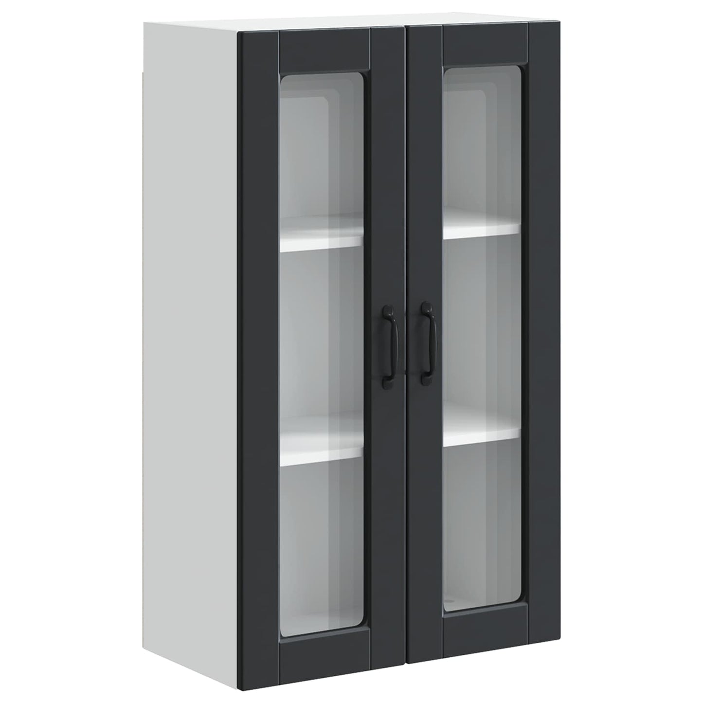 vidaXL Küchenschrank mit Regal Schwarz 60 x 31 x 100 cm Holzwerkstoff