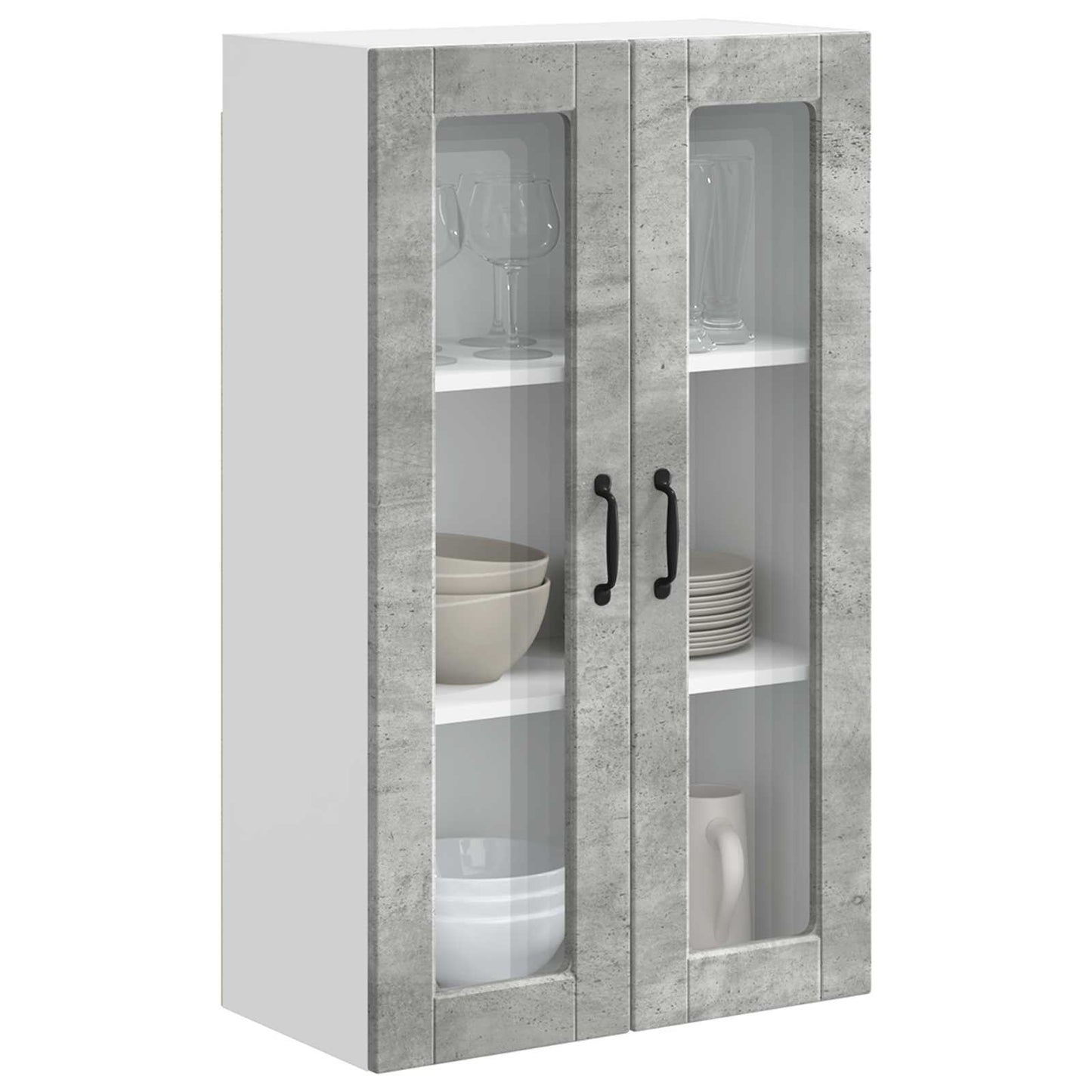 vidaXL Küchenschrank mit Tür Beton Grau 60 x 31 x 100 cm Holzwerkstoff