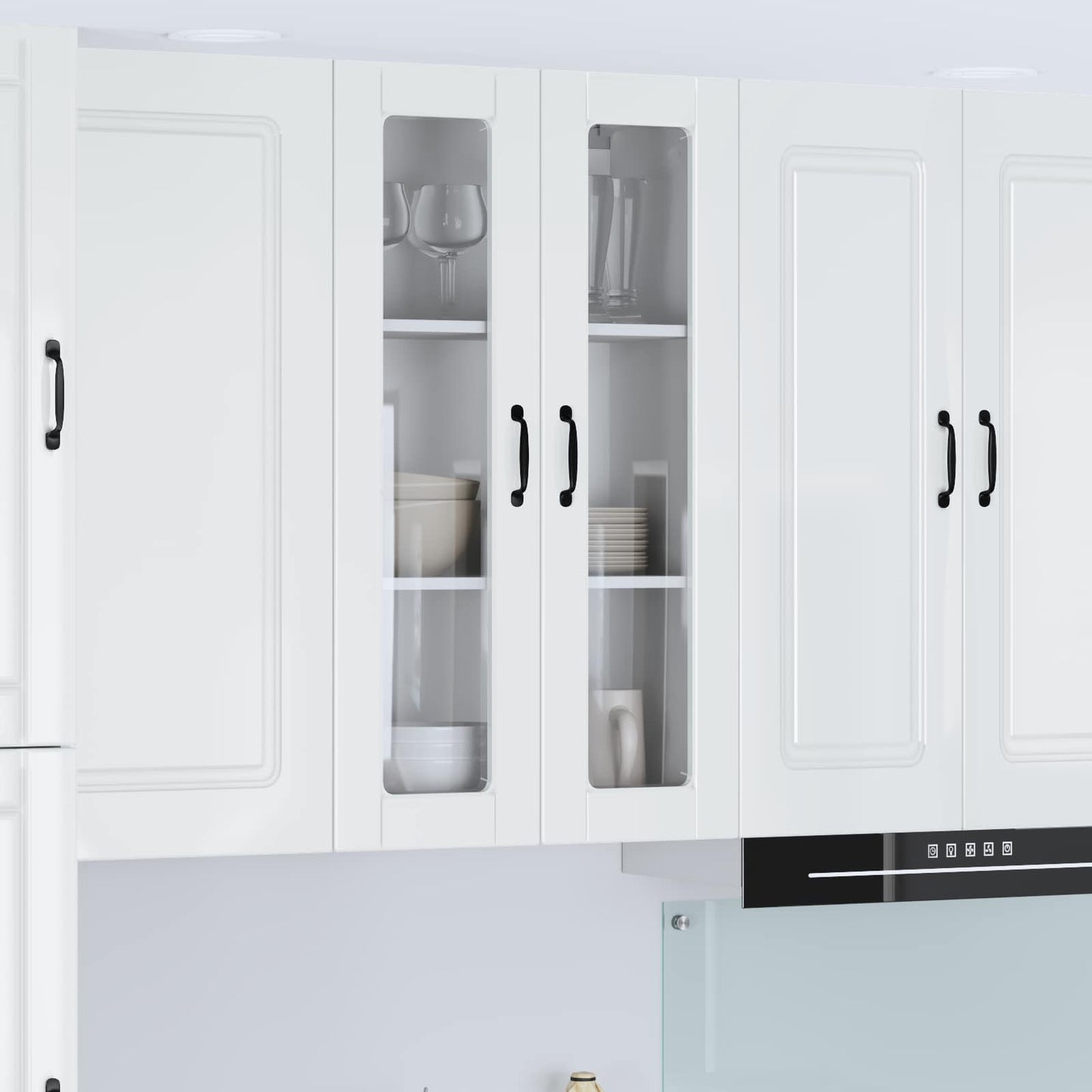 vidaXL Küchenschrank Hochglanz Weiß 60 x 31 x 100 cm Holzwerkstoff