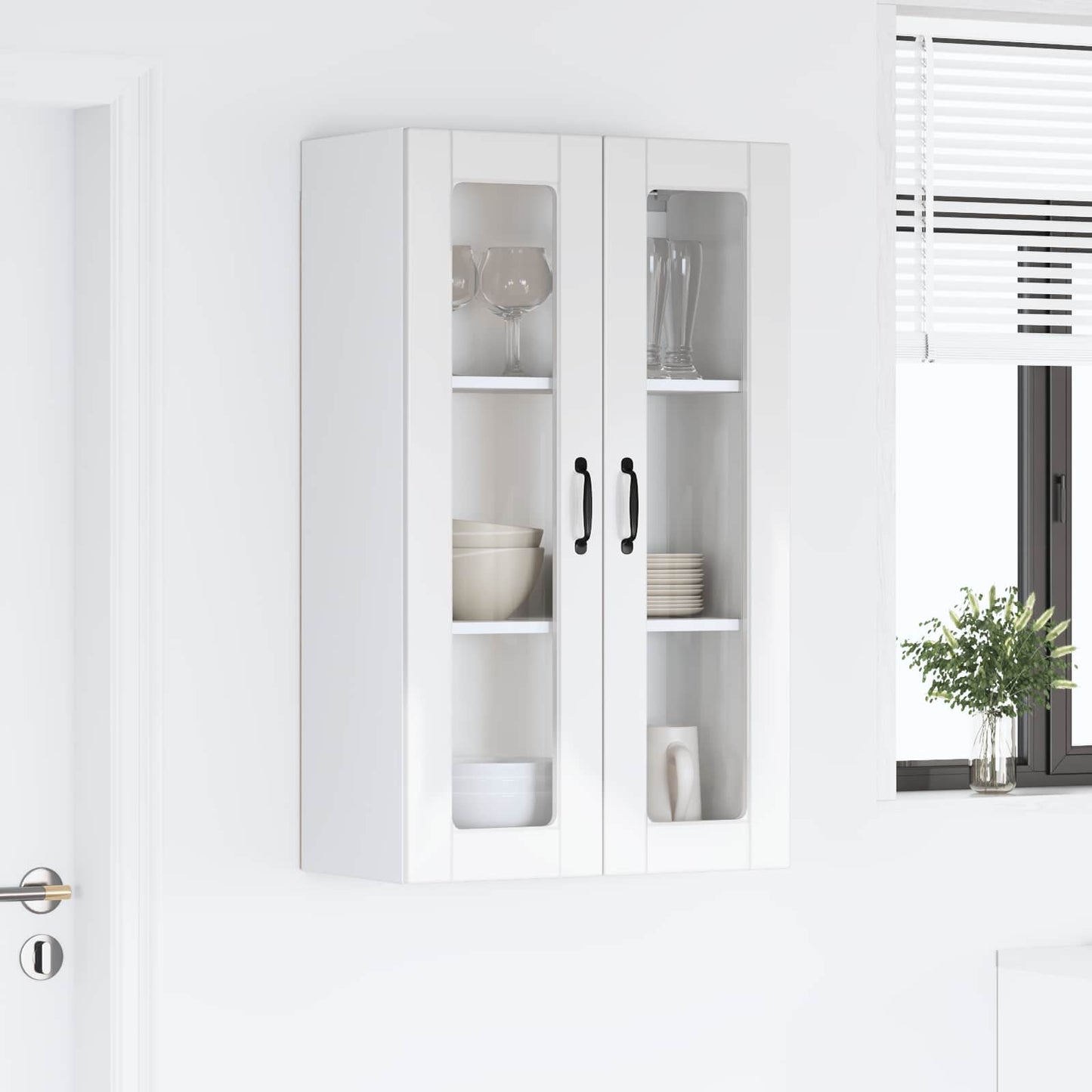 vidaXL Küchenschrank Hochglanz Weiß 60 x 31 x 100 cm Holzwerkstoff