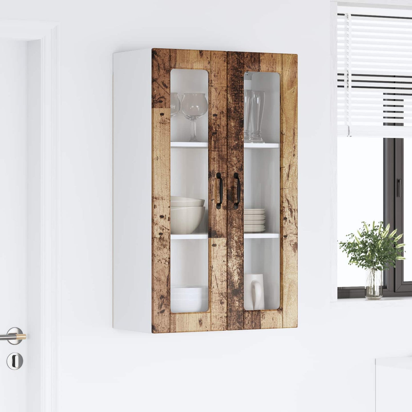 vidaXL Küchenschrank mit Regal Altholz 60 x 31 x 100 cm Holzwerkstoff