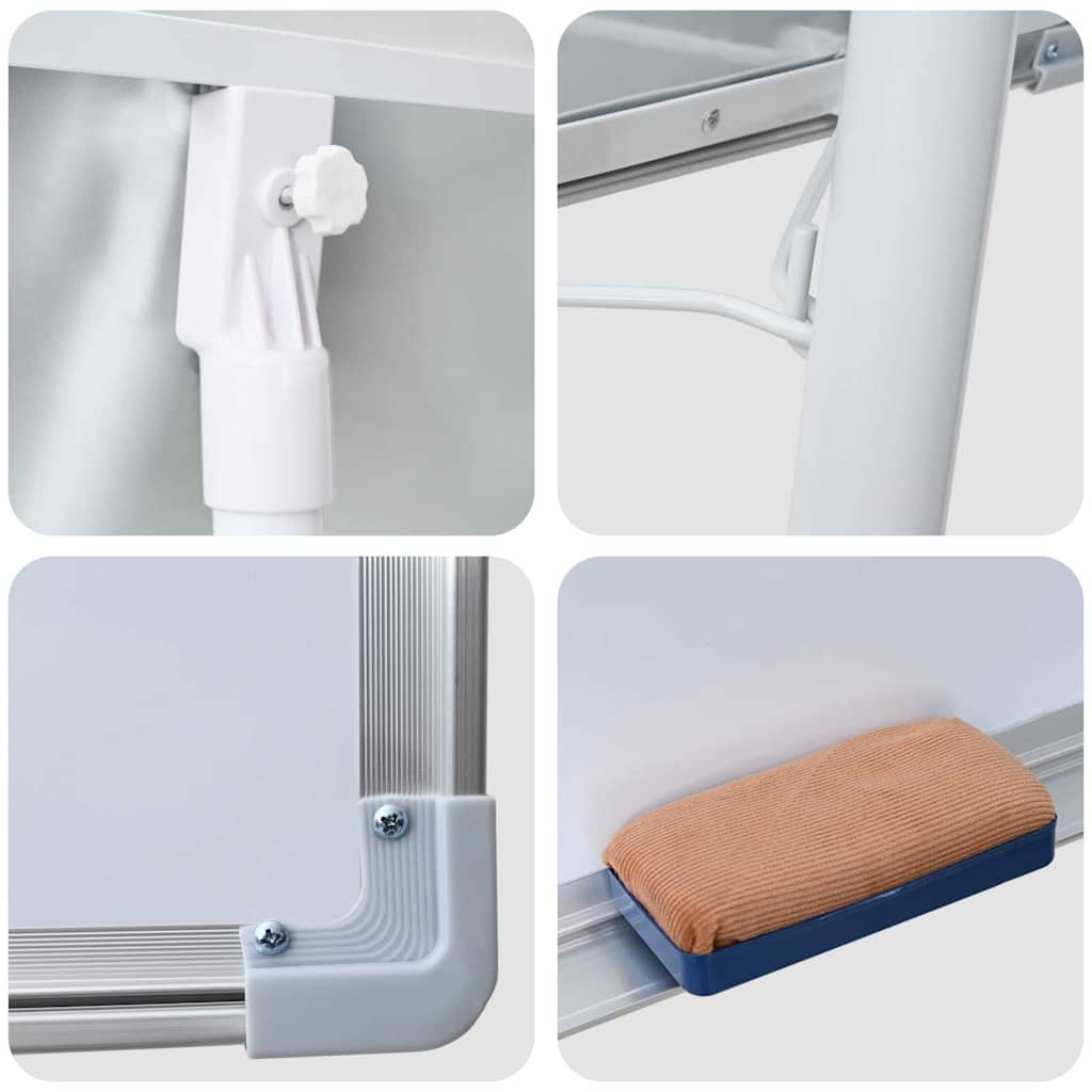 Magnetisches Whiteboard Grau und Weiß 62 x 62,5 x 197 cm EPS