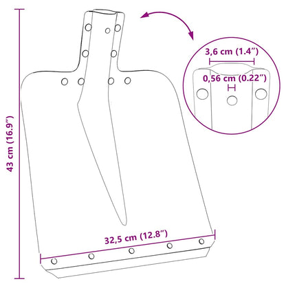 Schaufelkopf Silber 43 x 32,5 cm Aluminium