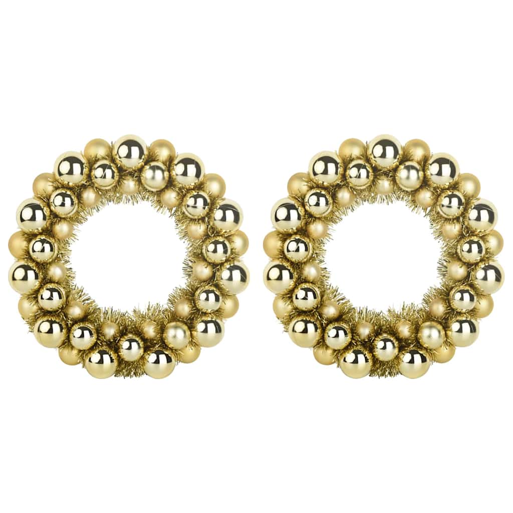 Weihnachtsballkränze 2 pcs Gold 33 x 33 x 7 cm Polystyrol