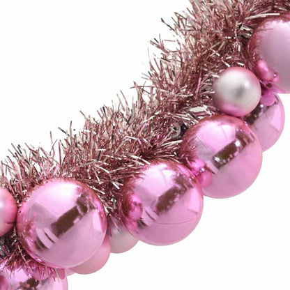 Weihnachtskugelgirlande Rosa 186 cm Polystyrol
