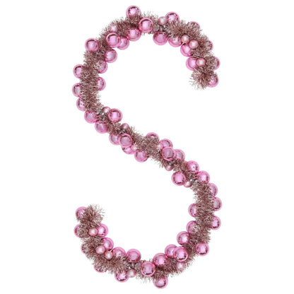 Weihnachtskugelgirlande Rosa 186 cm Polystyrol