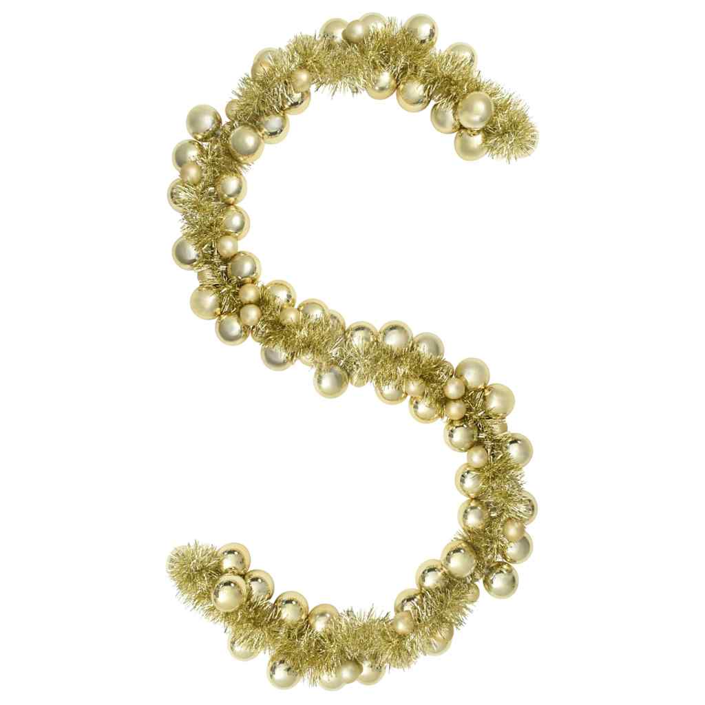 Weihnachtskugelgirlande Gold 186 cm Polystyrol