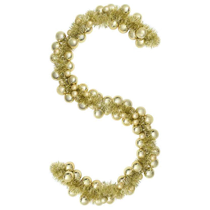 Weihnachtskugelgirlande Gold 186 cm Polystyrol