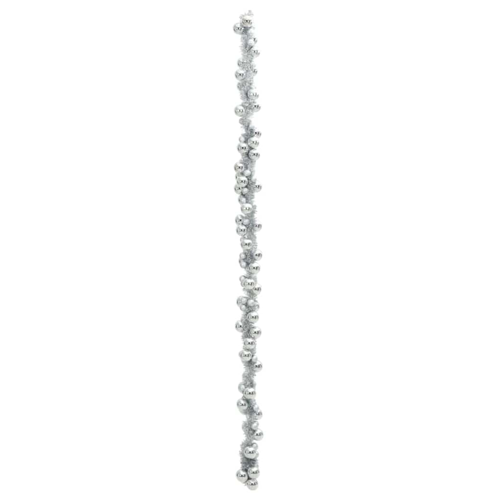 Weihnachtskugelgirlande Silber 186 cm Polystyrol