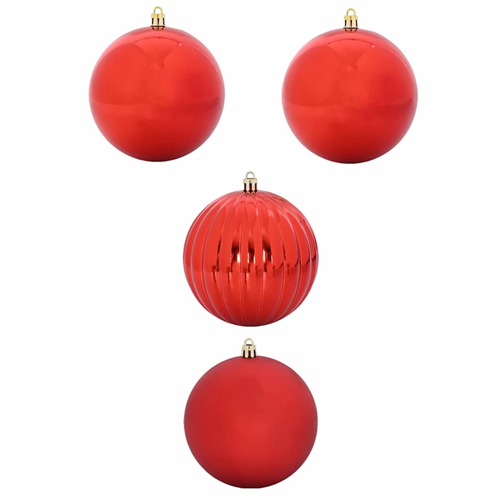 Weihnachtsbaumkugel-Set XXL 4 pcs Rot Kunststoff