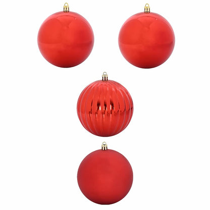Weihnachtsbaumkugel-Set XXL 4 pcs Rot Kunststoff
