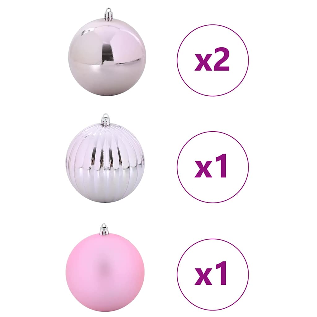 Weihnachtsbaumkugel Set XXL 4 pcs Rosa Kunststoff