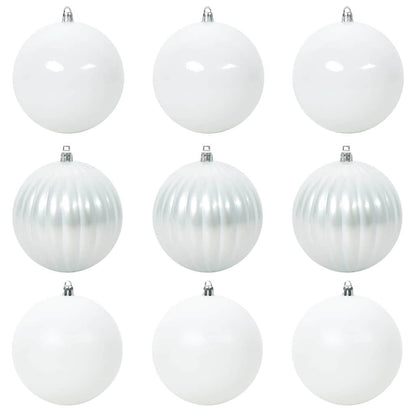 Weihnachtsbaumkugel Set XL 9 pcs Weiß Kunststoff