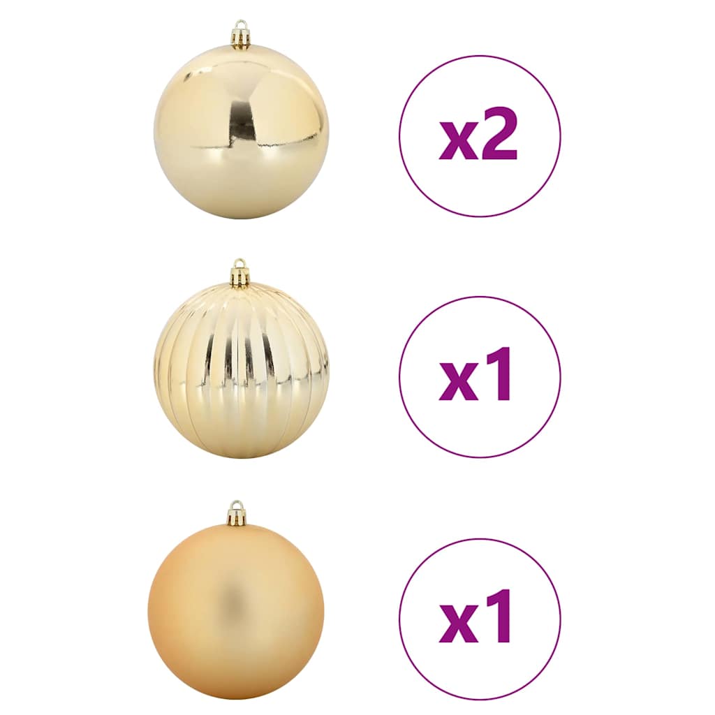Weihnachtsbaumkugel-Set XXL 4 pcs Gold Kunststoff