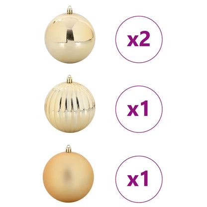 Weihnachtsbaumkugel-Set XXL 4 pcs Gold Kunststoff