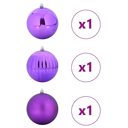 Weihnachtsbaumkugel Set XXL 3 pcs Lila Kunststoff
