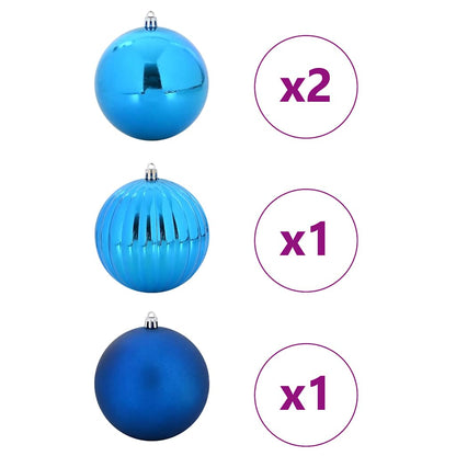 Weihnachtsbaumkugel Set XXL 4 pcs Blau Kunststoff