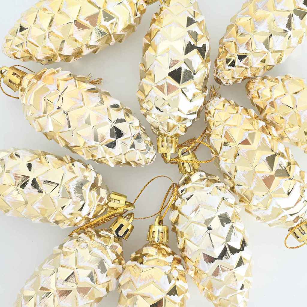 Weihnachts-Tannenzapfen Ball 40 pcs Gold Kunststoff