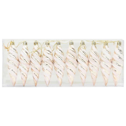 Weihnachtliche Spiralenform Kugel 40 pcs Champagner Kunststoff