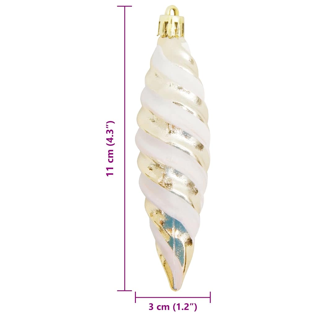 Weihnachtliche Spiralenform Kugel 40 pcs Champagner Kunststoff